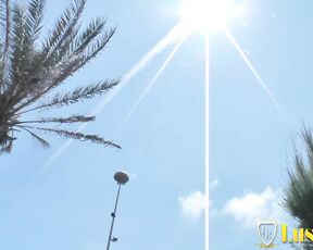 Big ass slut licked and banged outdoor